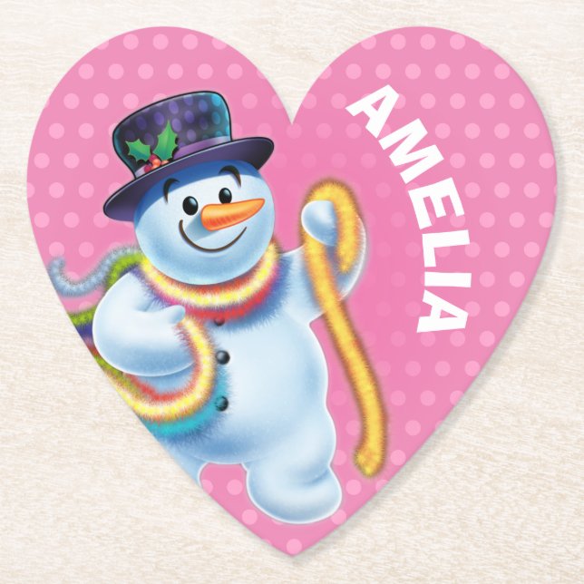 Weihnachtsgebräuchlicher Untersetzer Snowman Winte (Vorderseite)