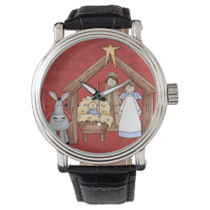 WeihnachtsGeburt Christi Armbanduhr
