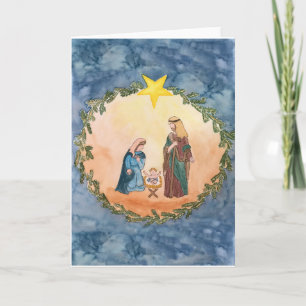 WeihnachtsGeburt Christi Feiertagskarte