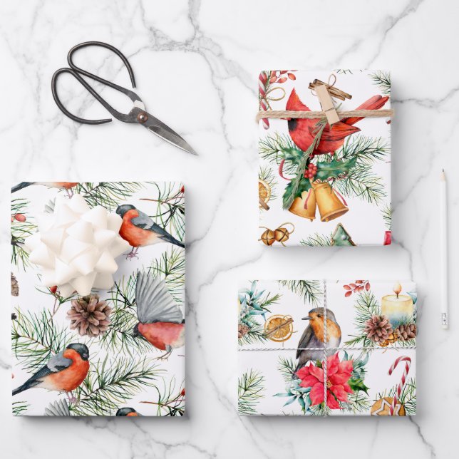 Weihnachtsgeburt Grüne Geschenkpapier Set (Vorderseite)