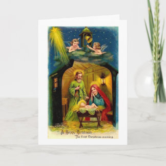Weihnachtsgeburt Jesu Feiertagskarte
