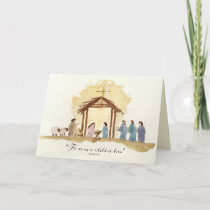 Weihnachtsgeburt Jesu Schriftstelle Jesaja Bethleh Karte