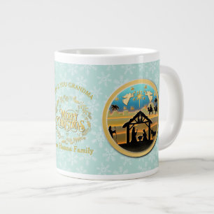 Weihnachtsgeburt und Liebe Oma Jumbo-Tasse