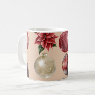 Weihnachtsgeburten Baubles Muster Kaffeetasse