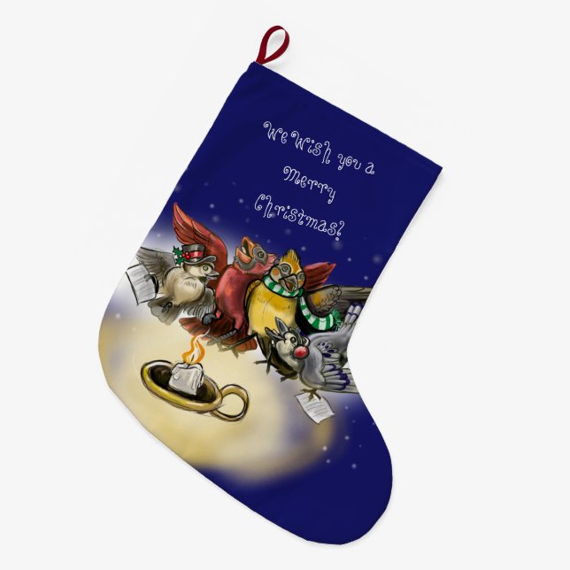 Weihnachtsgeburten Großer Weihnachtsstrumpf (Vorderansicht (hängend))