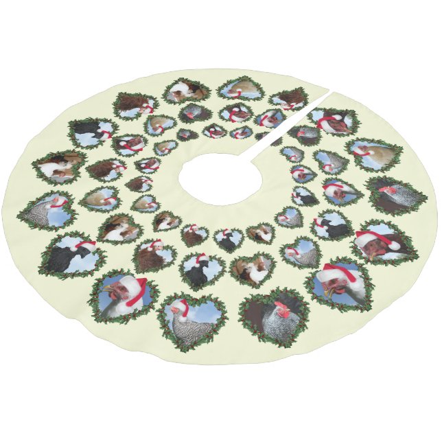 Weihnachtsgeburten Polyester Weihnachtsbaumdecke (Schrägansicht)