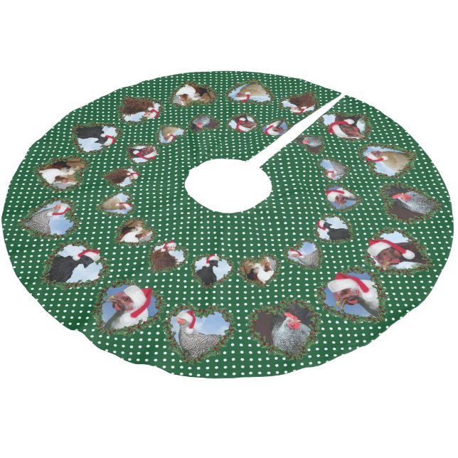 Weihnachtsgeburten Polyester Weihnachtsbaumdecke (Schrägansicht)