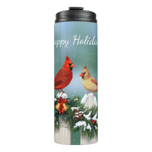 Weihnachtsgeburten & Weihnachtsgarland Thermosbecher