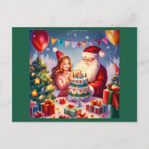 Weihnachtsgeburtstag 8 postkarte