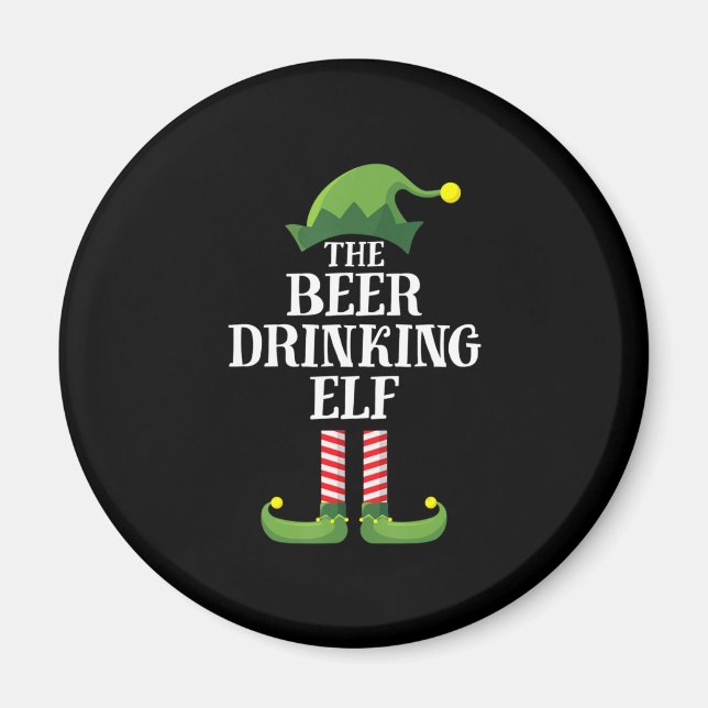 Weihnachtsgeburtstag mit Biertrinken Magnet (Vorne)