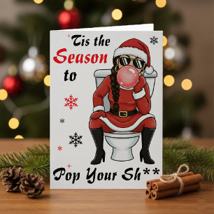 Weihnachtsgeburtstag Mrs Santa Claus Bubblegum Lus Karte