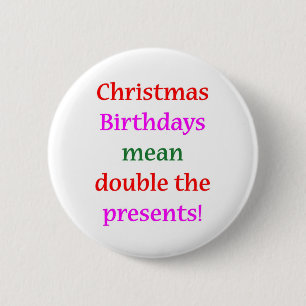 Weihnachtsgeburtstage Button