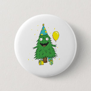 Weihnachtsgeburtstags-Baum Button