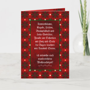 Weihnachtsgedicht Deutsch , Text hinzufügen Karte