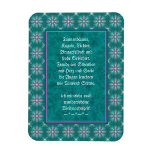 Weihnachtsgedicht Deutsch , Text hinzufügen Magnet