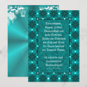 Weihnachtsgedicht Deutsch , Text hinzufügen Mitteilungskarte