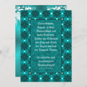 Weihnachtsgedicht Deutsch , Text hinzufügen Mitteilungskarte