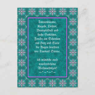 Weihnachtsgedicht Deutsch , Text hinzufügen Postkarte