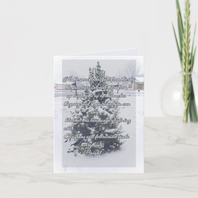 Weihnachtsgedicht Karte (Vorderseite)
