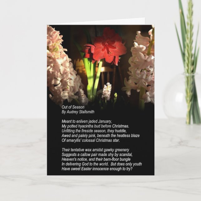 Weihnachtsgedicht-Karte Feiertagskarte (Vorderseite)