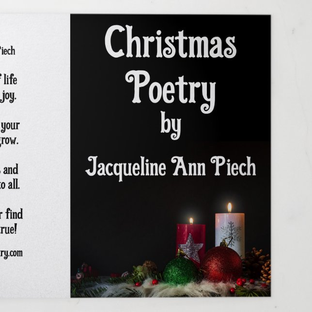 Weihnachtsgedichte Trifold-Broschüre Dreifach-gefaltete Programmkarte (Cover)