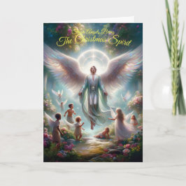 Weihnachtsgeist Faltenkarte Karte