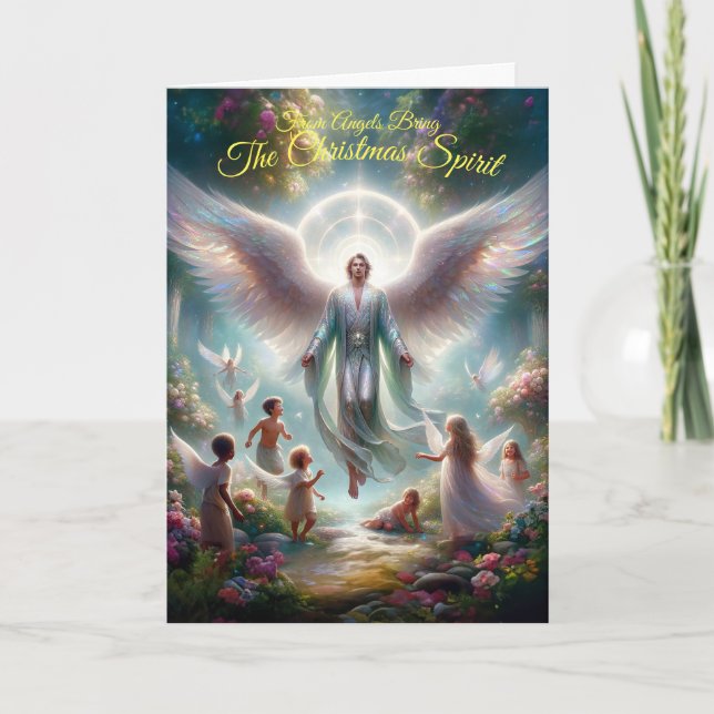 Weihnachtsgeist Faltenkarte Karte (Vorderseite)