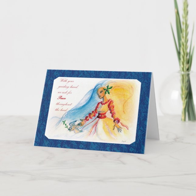 Weihnachtsgeist Feiertagskarte (Vorderseite)