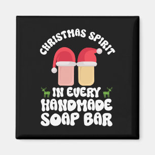 Weihnachtsgeist in jeder handgefertigten Seife R - Magnet
