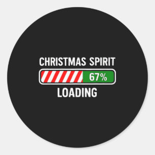 Weihnachtsgeist lädt 67 Meme-Boys Kids Gen Z A Runder Aufkleber
