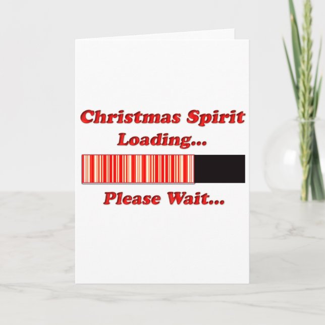 Weihnachtsgeist-Ladung Feiertagskarte (Vorderseite)