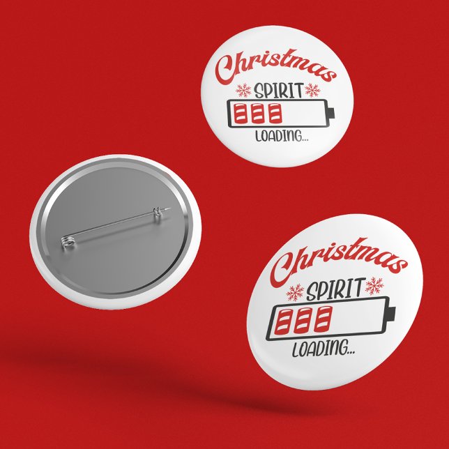 Weihnachtsgeist Loading Funny Holiday Button (Von Creator hochgeladen)