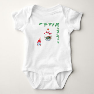 Weihnachtsgeist mit Gnome Baby Strampler