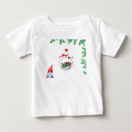 Weihnachtsgeist mit Gnome Baby T-shirt