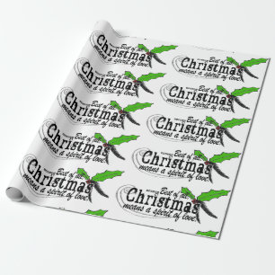 Weihnachtsgeist und Liebe Geschenkpapier