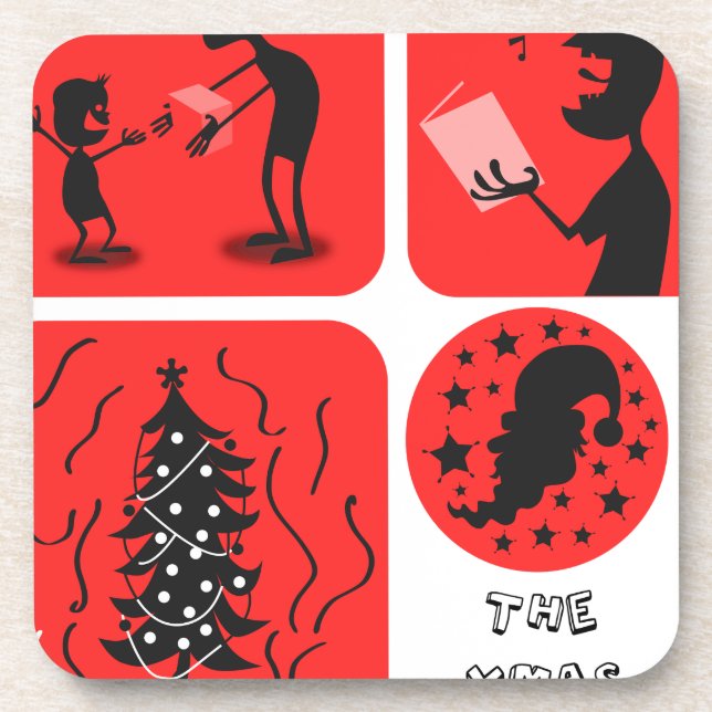 Weihnachtsgeist Untersetzer (Vorderseite)