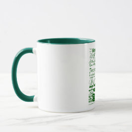 Weihnachtsgeister Abstrakte Baumart W/Text Typogra Tasse
