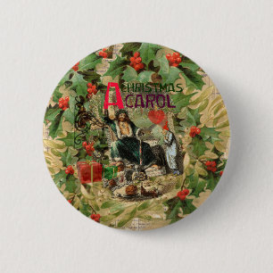 Weihnachtsgeister Gegenwart Illustration Scrooge Button