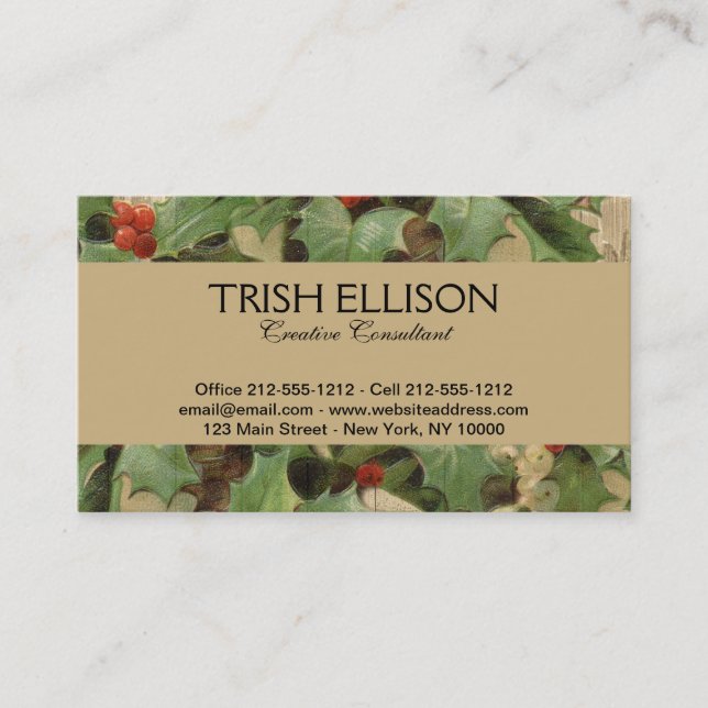 Weihnachtsgeister Gegenwart Illustration Scrooge Visitenkarte (Vorderseite)