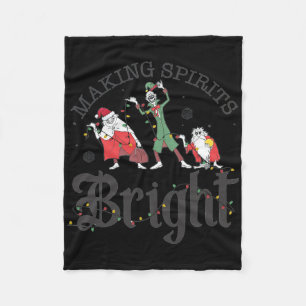Weihnachtsgeister hell machen fleecedecke