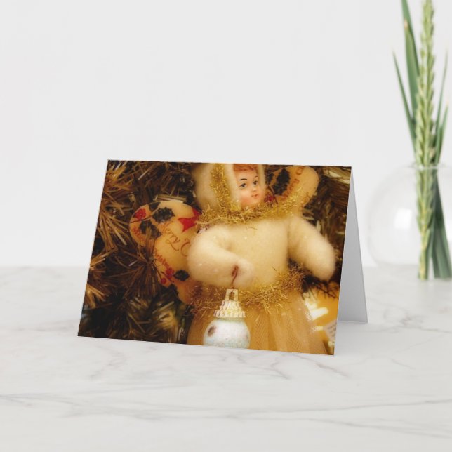 Weihnachtsgel Feiertagskarte (Vorderseite)