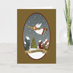 Weihnachtsgel   Gruß-/Weihnachtskarten Feiertagskarte