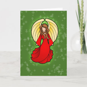 Weihnachtsgel in Rot Feiertagskarte