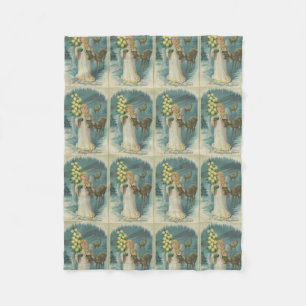 Weihnachtsgel mit Hirsch Fleecedecke