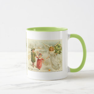 Weihnachtsgel mit Kindern Tasse