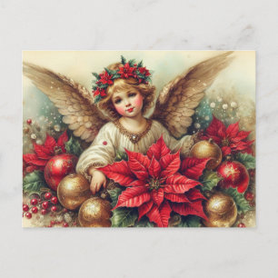 Weihnachtsgel mit Ornamenten Feiertagspostkarte