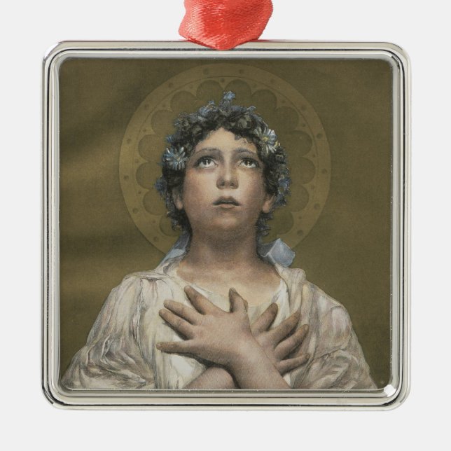 Weihnachtsgel Ornament Aus Metall (Vorne)