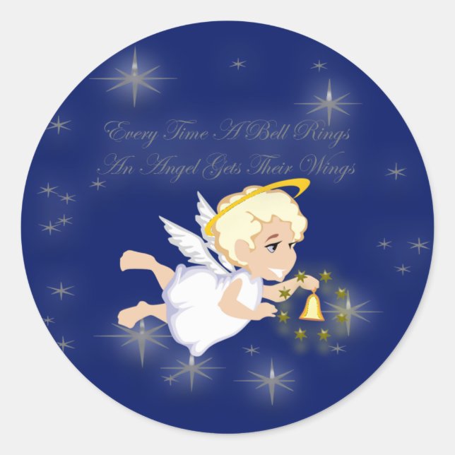 Weihnachtsgel Runder Aufkleber (Vorderseite)