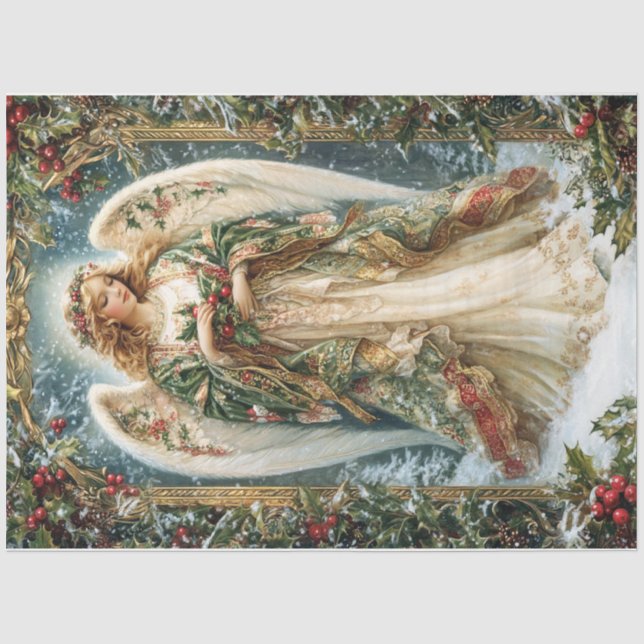 Weihnachtsgel Seidenpapier (Vorderseite)