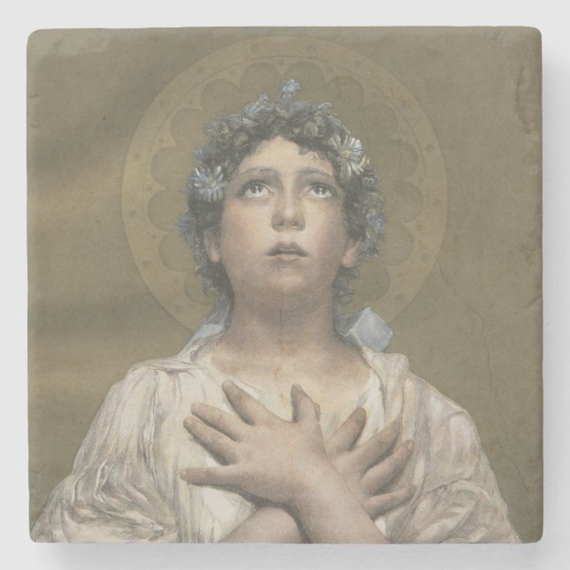 Weihnachtsgel Steinuntersetzer (Vorderseite)